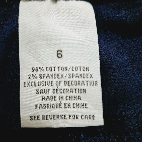 Hydraulic Womens Corduroy Pants Blue Size 6 Cotton Blend Stretch Pockets Button - Picture 7 of 12